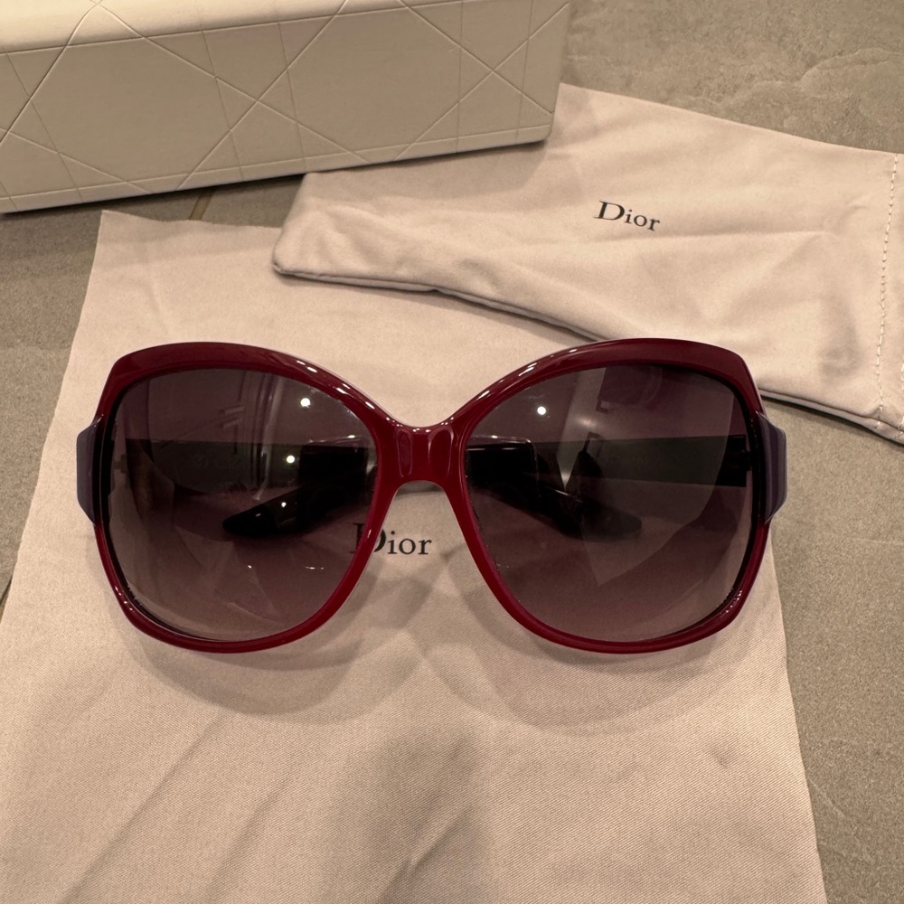 Dior Deep Red and Purple Sunglasses - Picture 2 of 10